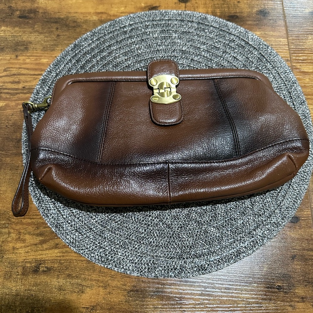 Alfani Brown and Gold Toiletry Bag with Elegant Design
